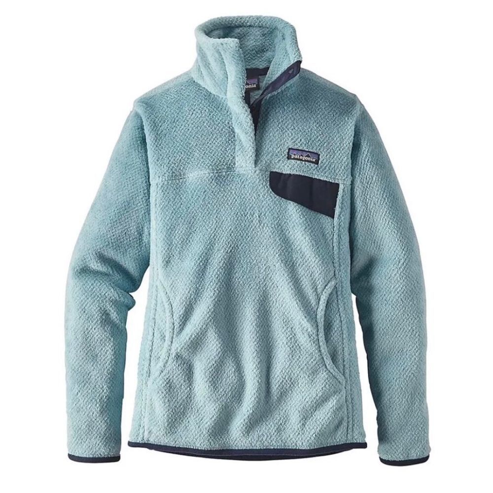 Patagonia Women's Light Blue Synchilla Snap-T Fleece Pullover